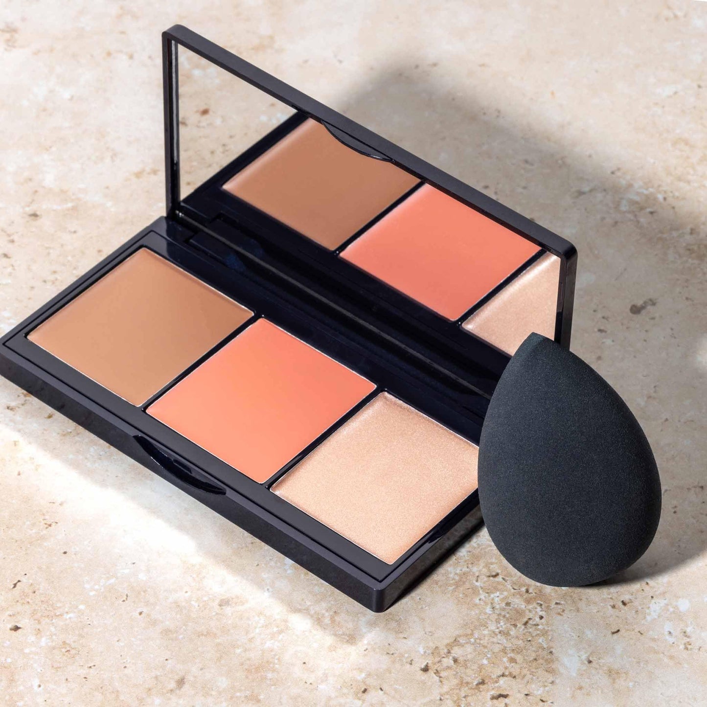 Lune+Aster Orion Creamy Cheek Trio | Ultra-Blendable Cream Bronzer, Blush And Highlighter Trio, All-In-One Palette