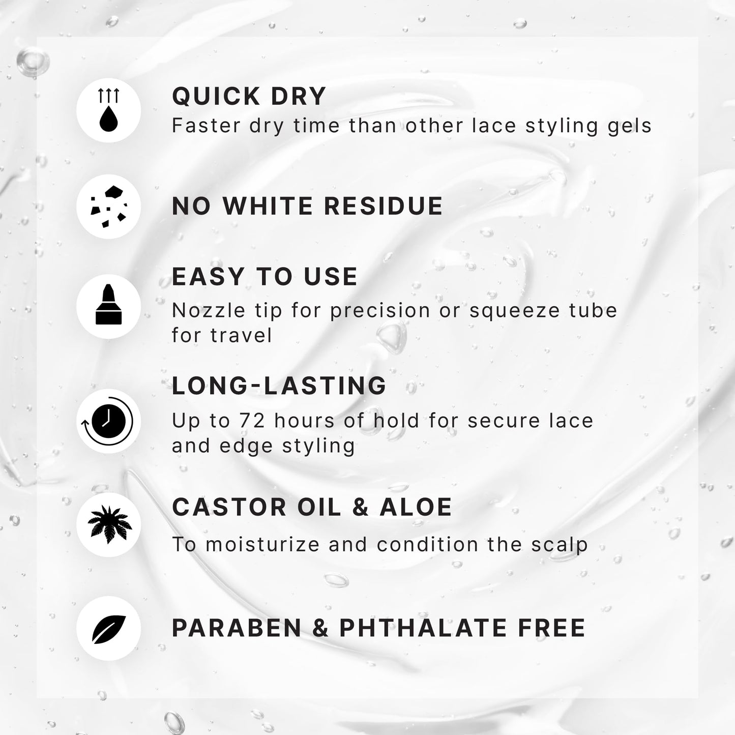Red by Kiss Styler Fixer Lace Holding Gel, Long Lasting 72-Hr Wear, Quick-Dry Formula for Seamless Lace Application, Scalp Protection & Conditioning