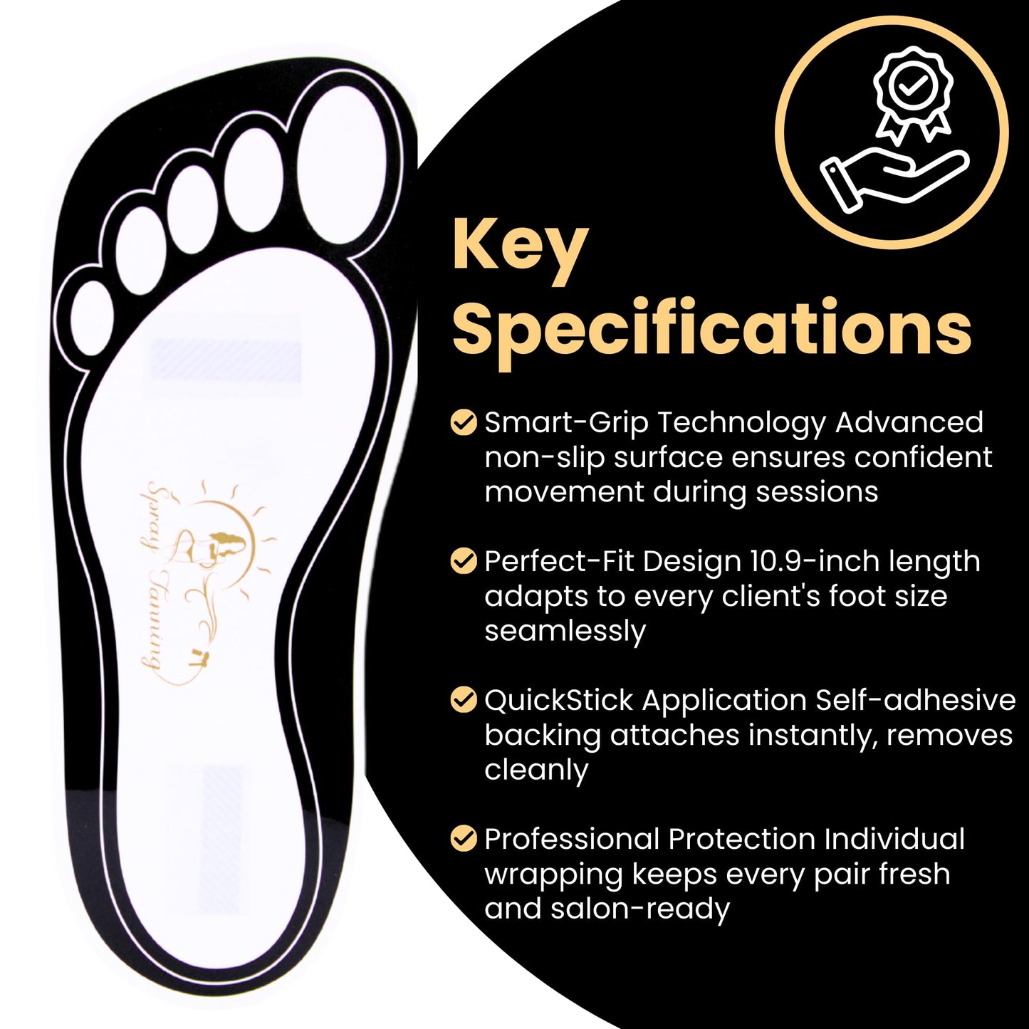 25Pairs(50Feets) Disposable Stick Spray Tanning Feet Pads Perfect for preventing spray tan solution,Deluxe & Hygienic Spray Tan Feet Pads-Ideal