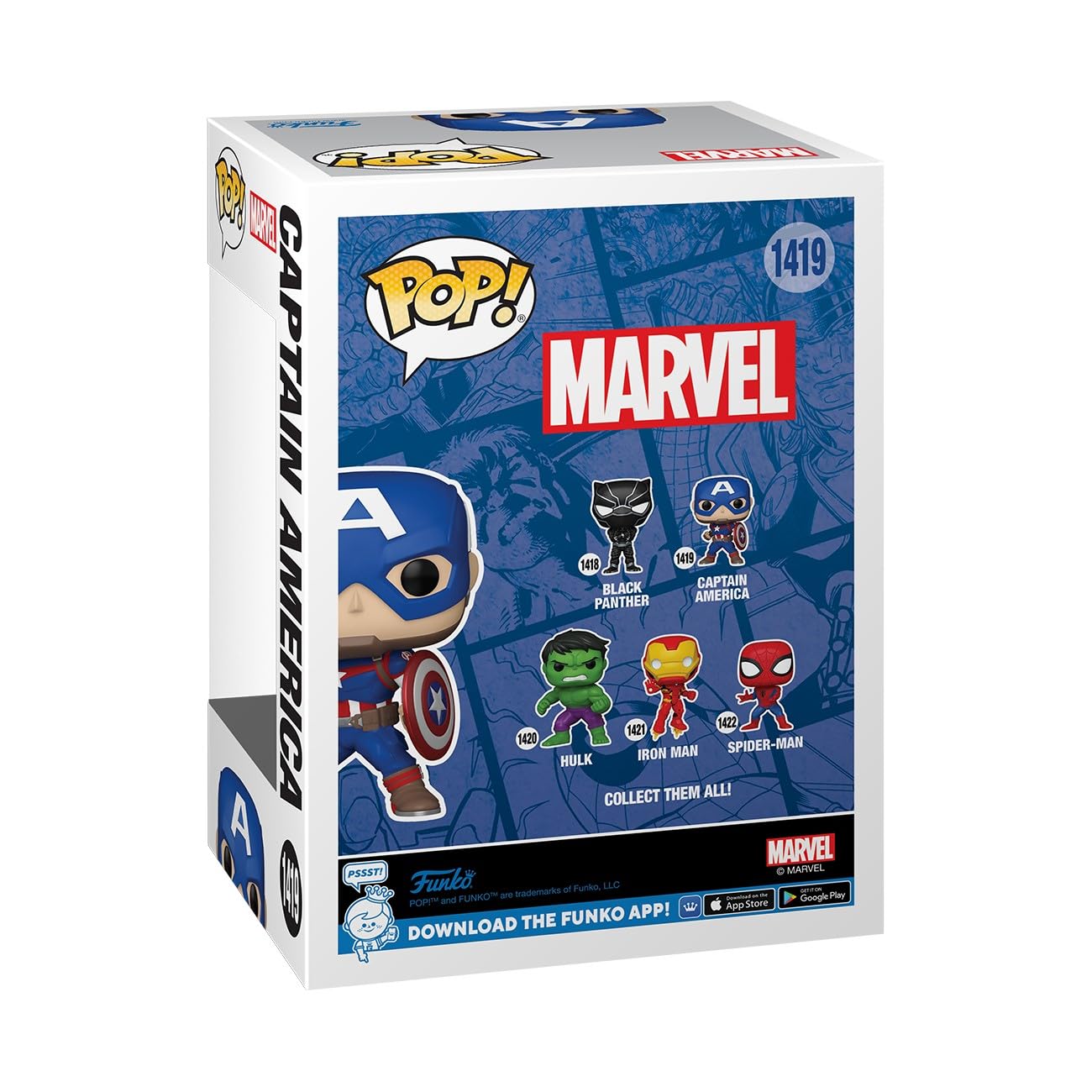 Funko Pop Marvel - Captain America - Marvel Comics - Collectable Vinyl Figure - Gift Idea - Official Merchandise - Toys for Kids & Adults…