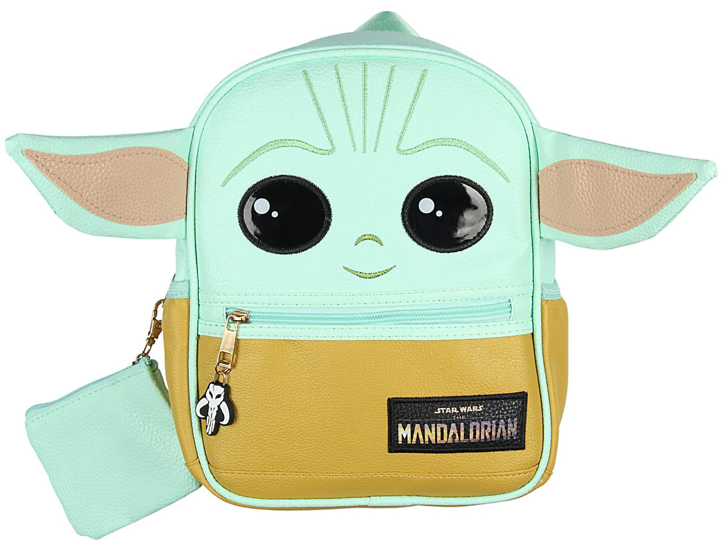 AI ACCESSORY INNOVATIONS Star Wars The Mandalorian Grogu Baby Yoda Mini Backpack 10.5" with Coin Purse