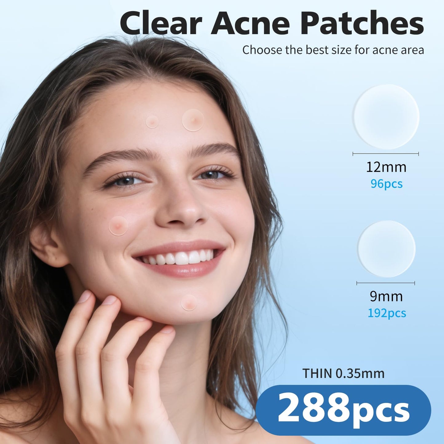 QUSTERE Pimple Patches for Face, Hydrocolloid Acne Patches, Cute Round Shape Zit Covers, Spot Stickers with Tea Tree, Salicylic Acid & Cica Oil| 2