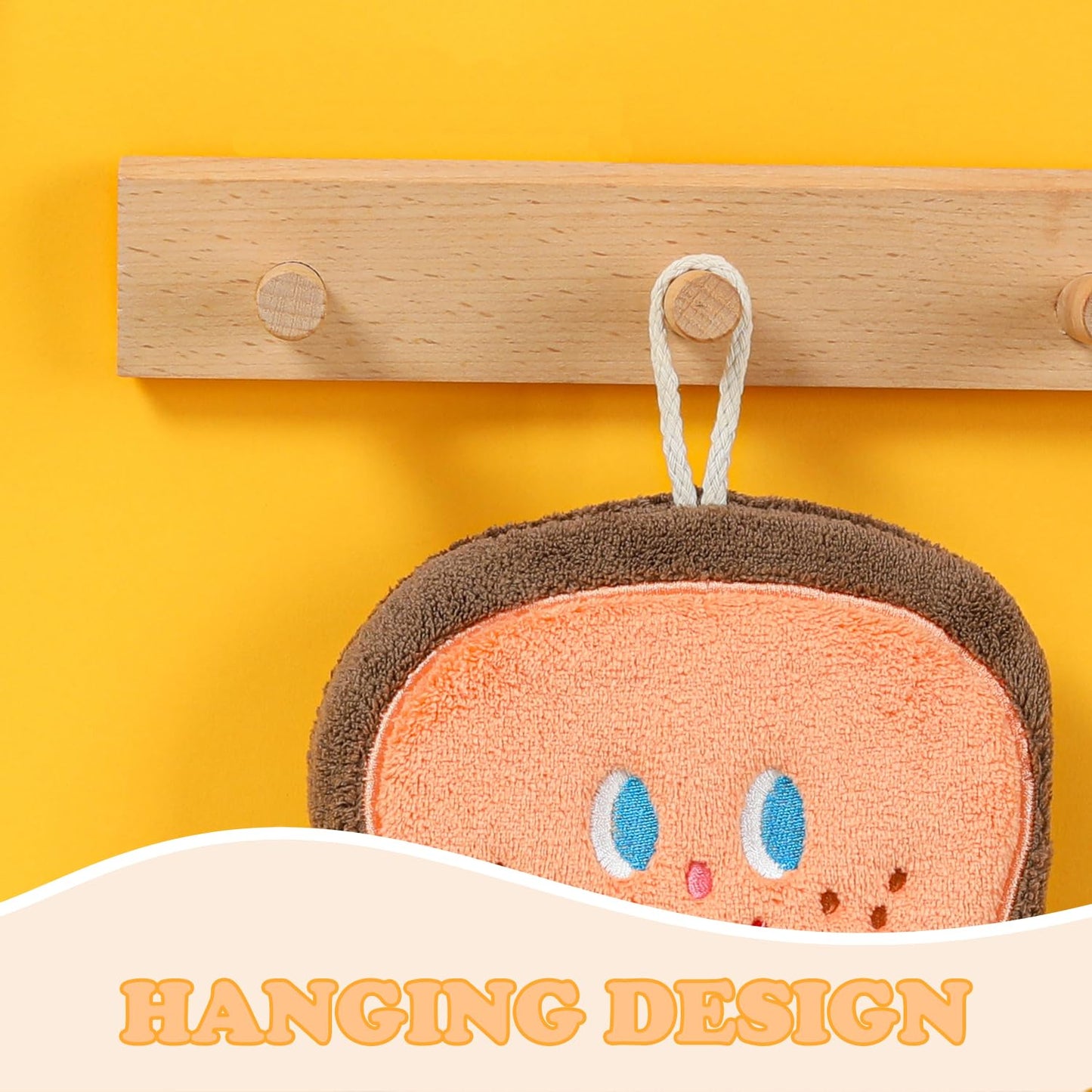 Tyrafry Cute Baking Hand Towels, Bathroom Towels with Hanging Loop, Children Hand Towel Dessert, Microfiber Coral Fleece Absorbent Hand Towel…