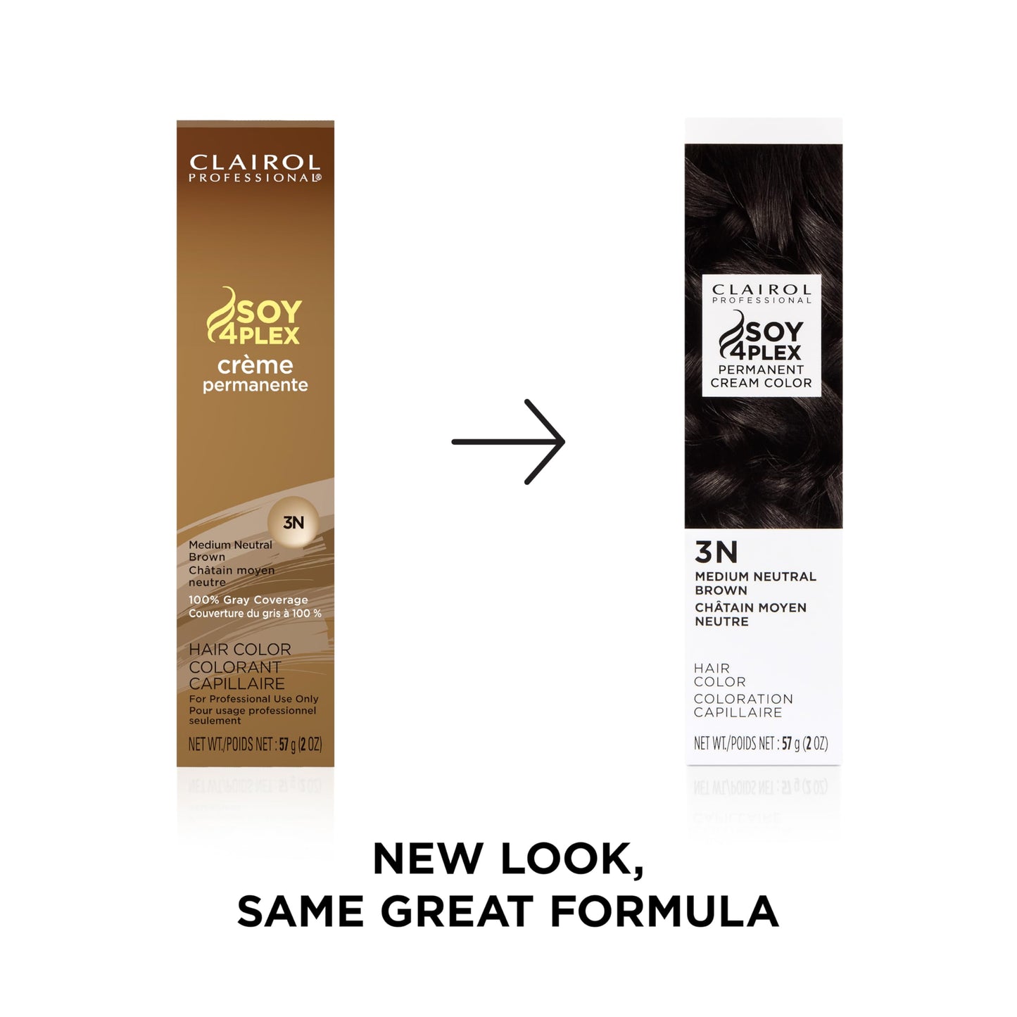 Clairol Professional Crème Permanente, 3n Med Neutral Brown, 2 oz. - Packaging May Vary