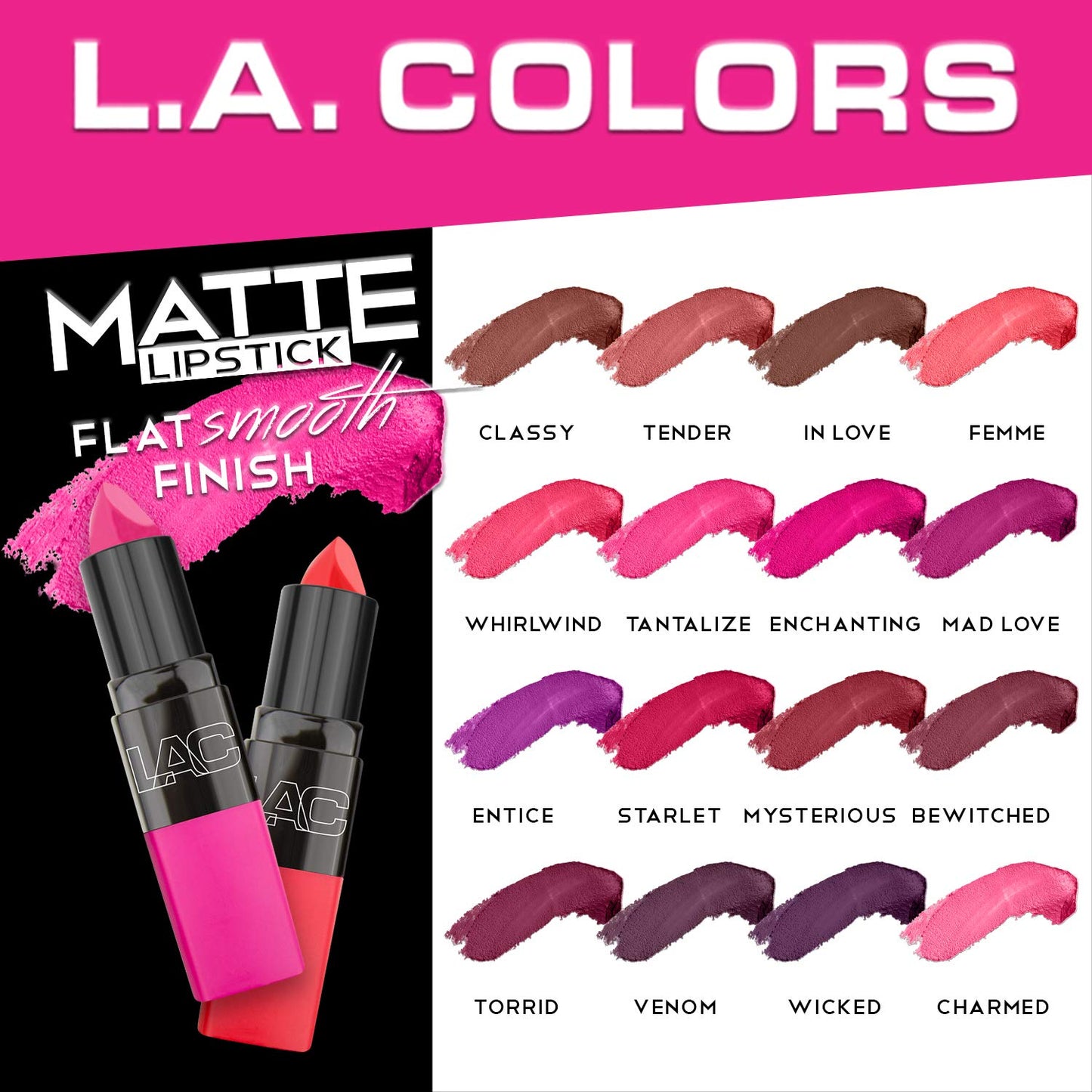 L.A. COLORS Matte Lipstick, Mad Love CML468 Beauty & Personal Care L.A. COLORS