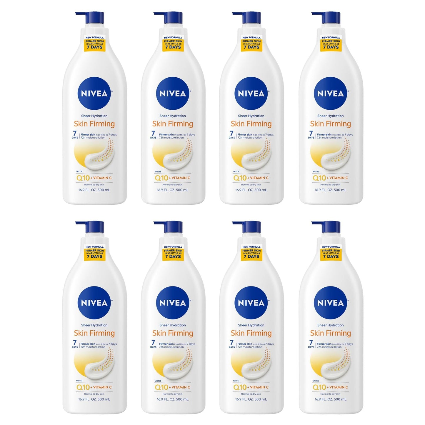 NIVEA Skin Firming Hydration Body Lotion 16.9 oz (Pack of 8)
