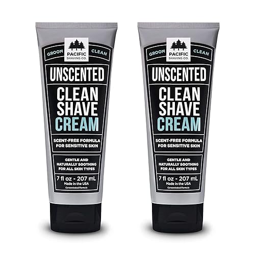 Pacific Shaving Company Clean Shaving Cream - Shea Butter + Vitamin E Shave Cream for Hydrated Sensitive Skin - Clean Formula for a Smooth
