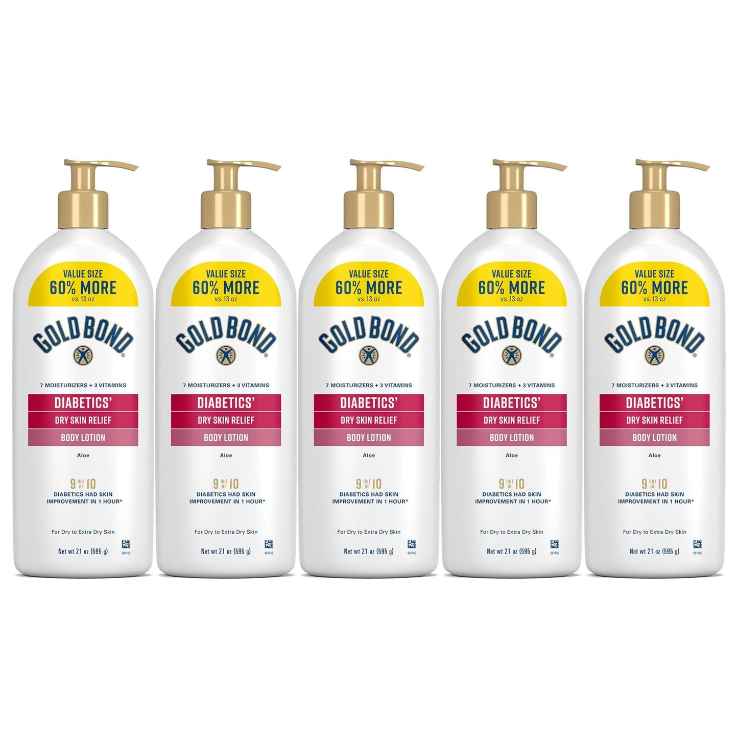 Gold Bond Ultimate Diabetics' Dry Skin Relief Hydrating Lotion - 13 oz, Pack of 5