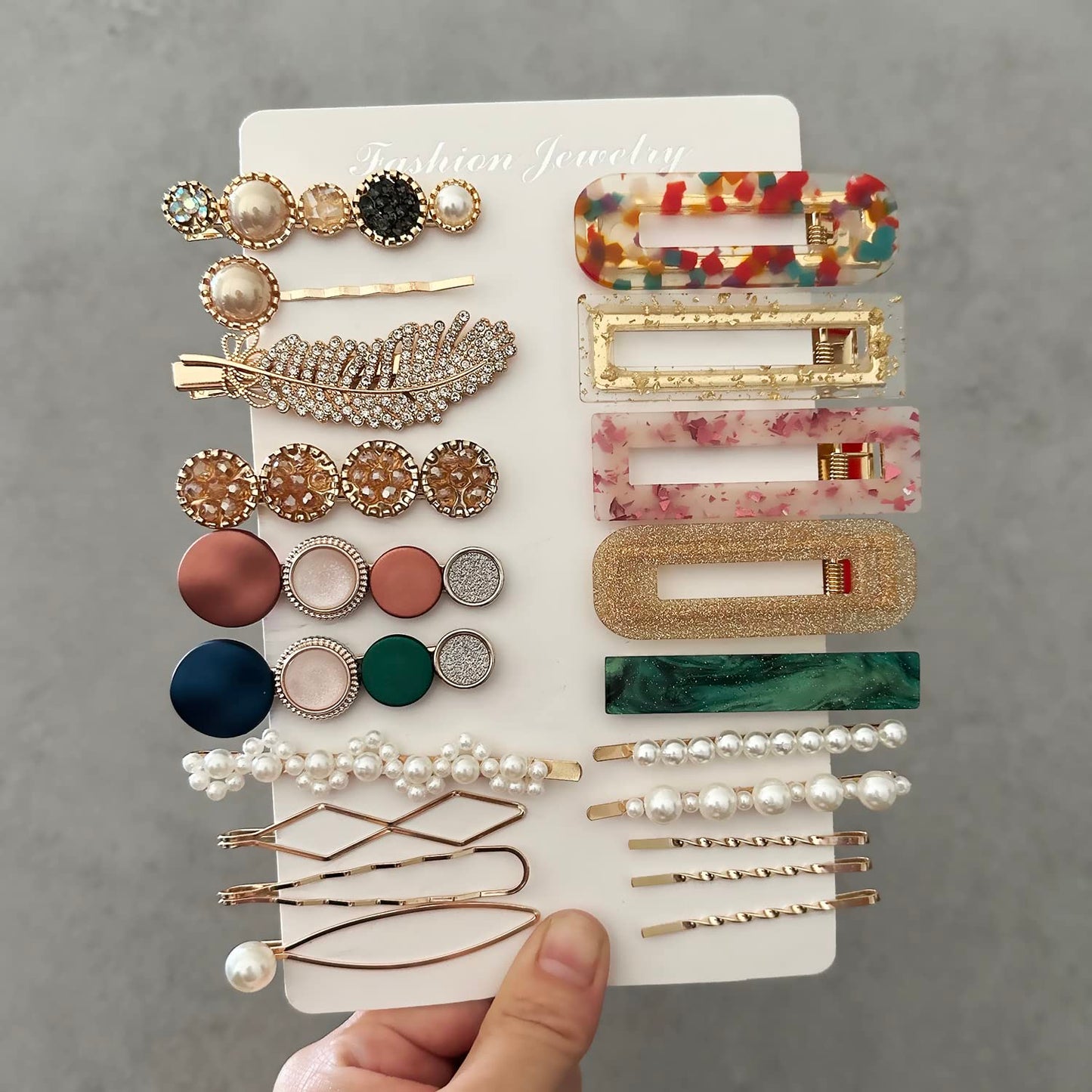 Mehayi 20 PCS Pearl Hair Clips Set Fashion Korean Acrylic Resin Hair Barrettes, Bobby Pins Hairpins for Women and Ladies Girls Headwear Styling Tools Beauty and Personal Care Mehayi