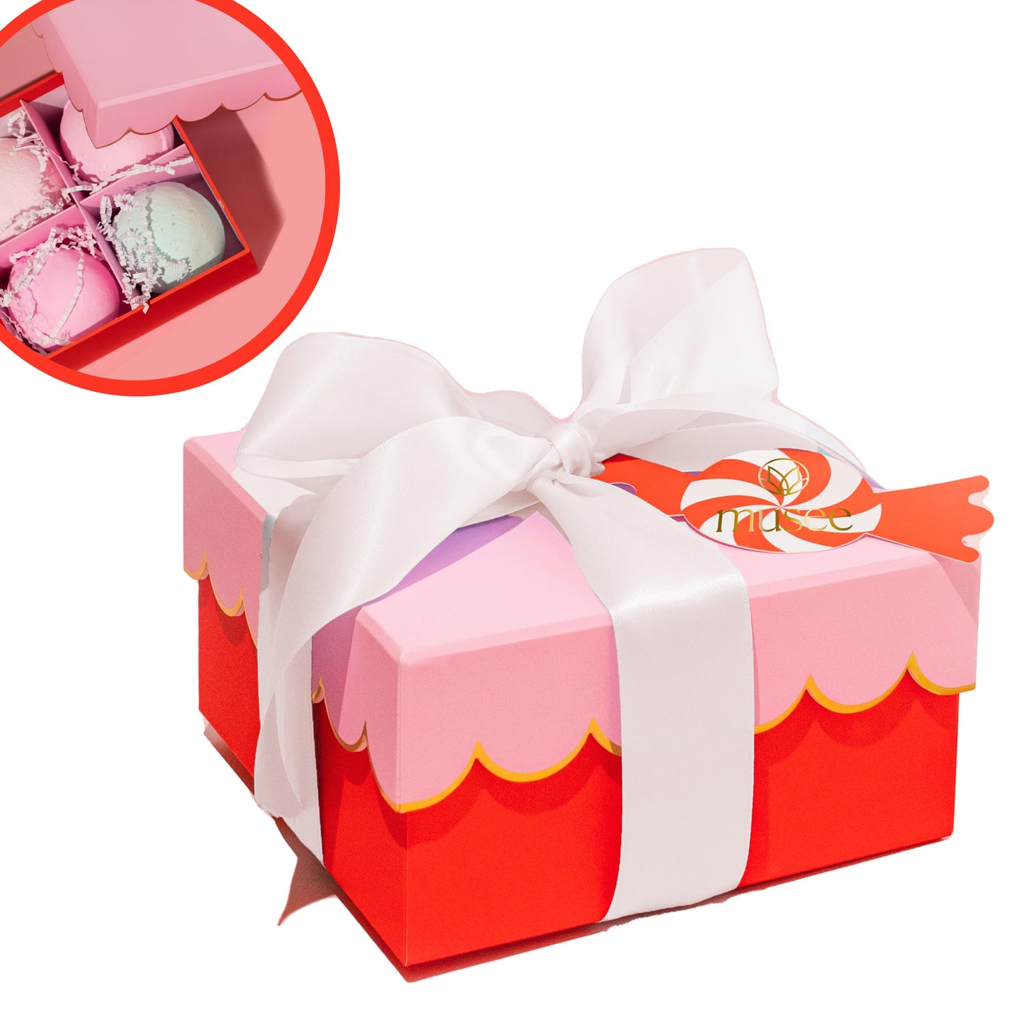 Musee | Holiday Scalloped Bath Balm Set | Handmade in USA | Vegan & Cruelty-Free | Paraben-Free & Sulfate-Free | Festive Gift Set for Women | Natural…