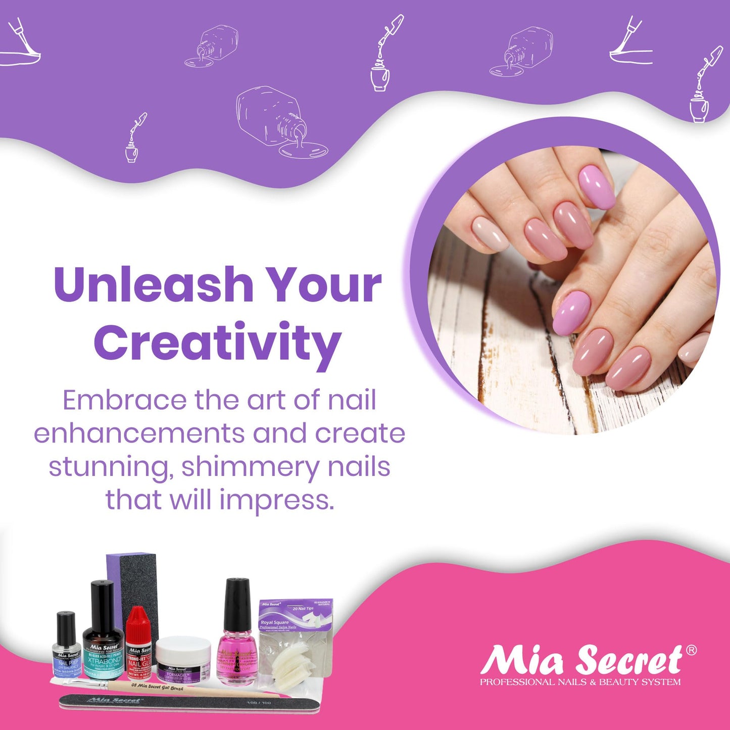 Mia Secret Formagel Builder Gel Kit CONTAINS: Nail Prep, Topcoats, Builder gel, Nail Files (Clear Kit) Beauty & Personal Care Mia Secret