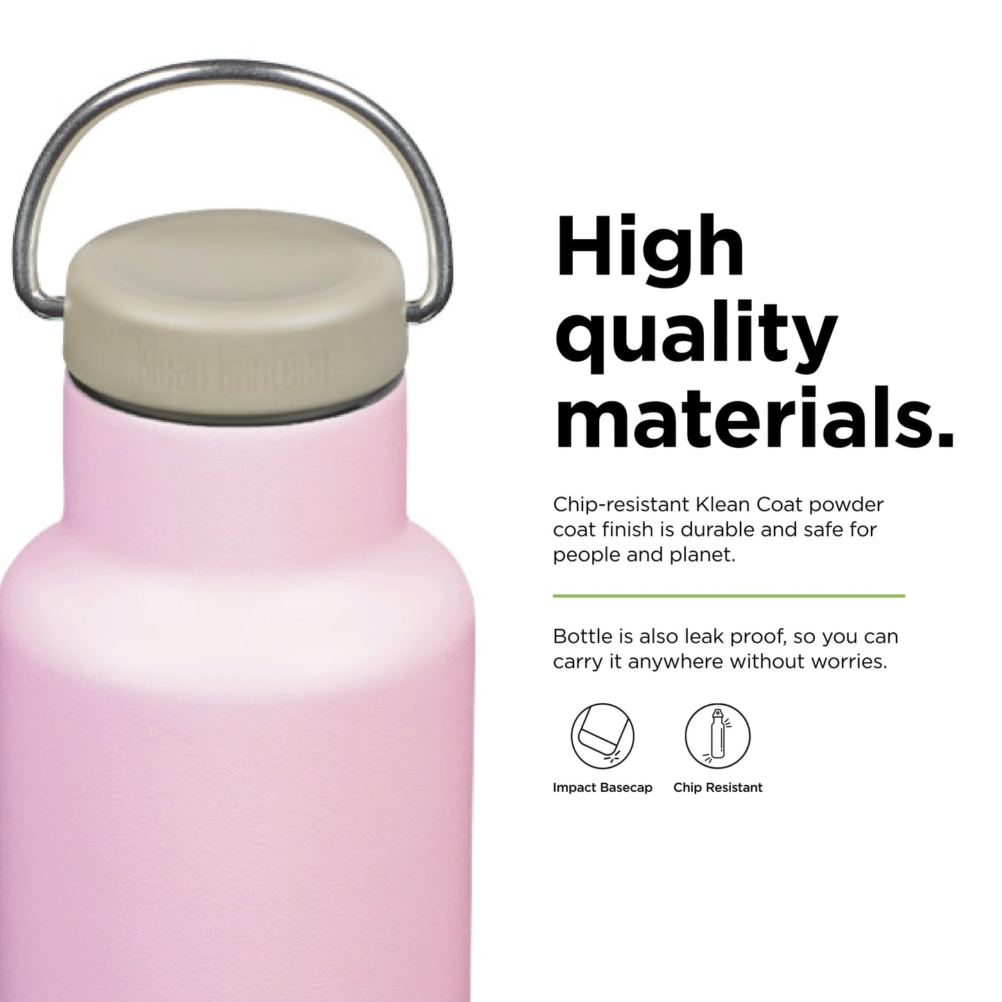 Klean Kanteen Classic Insulated Water Bottle with Loop Cap - Stainless Steel Drinking Bottle for Hot & Cold Beverages - Dishwasher-Safe Travel Bottle