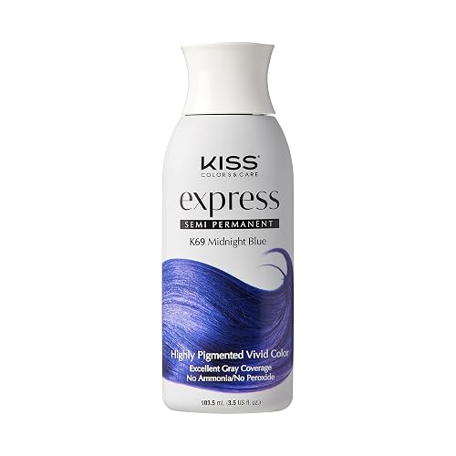 Kiss Express Color #K69 Semi-Permanent Midnight Blue 3.5 Ounce (100ml)