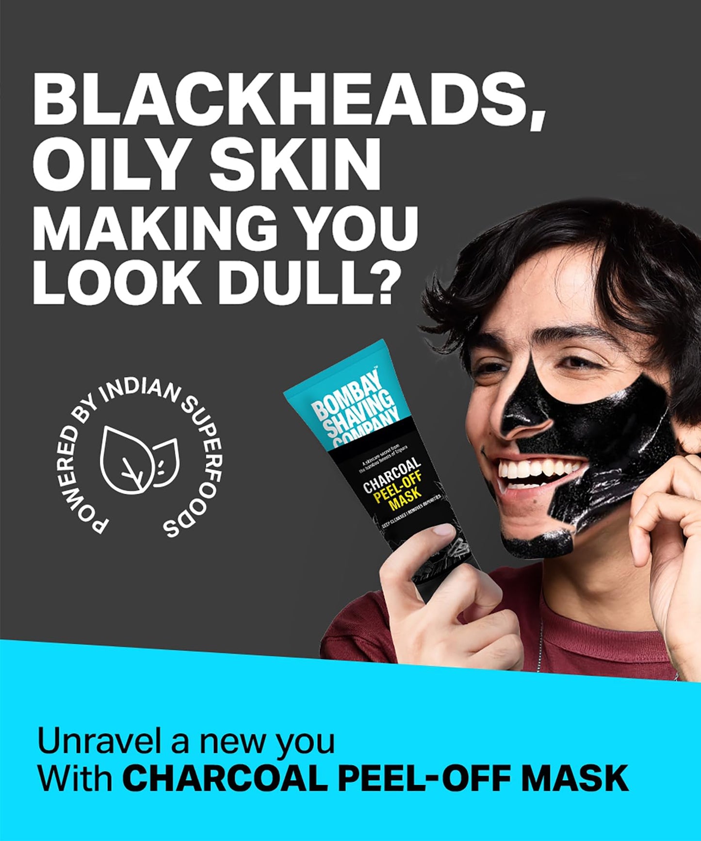Bombay Shaving Company Activated Charcoal Peel Off Mask 100g 5X Power
