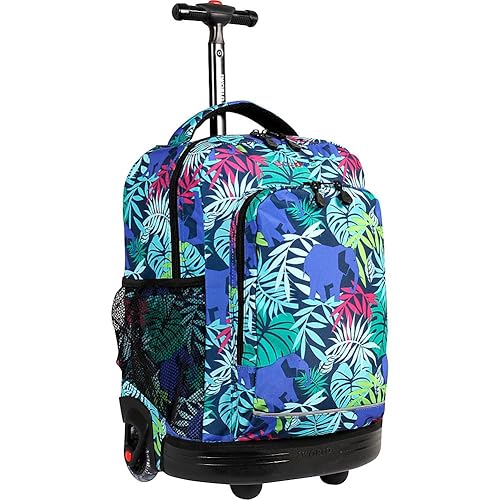 J World New York Sunny Rolling Backpack for Kids and Adults, Savanna, One Size