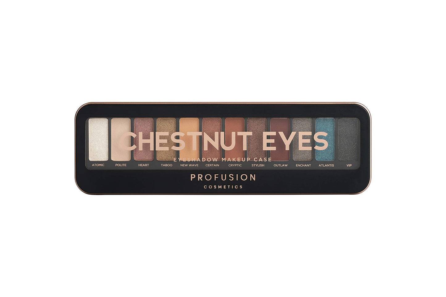 Profusion Cosmetics Chestnut Eyes Eyeshadow Palette - Ultra-Blendable High Pigmented Long Lasting Waterproof Eye Shadow Pallet Pro Makeup Case