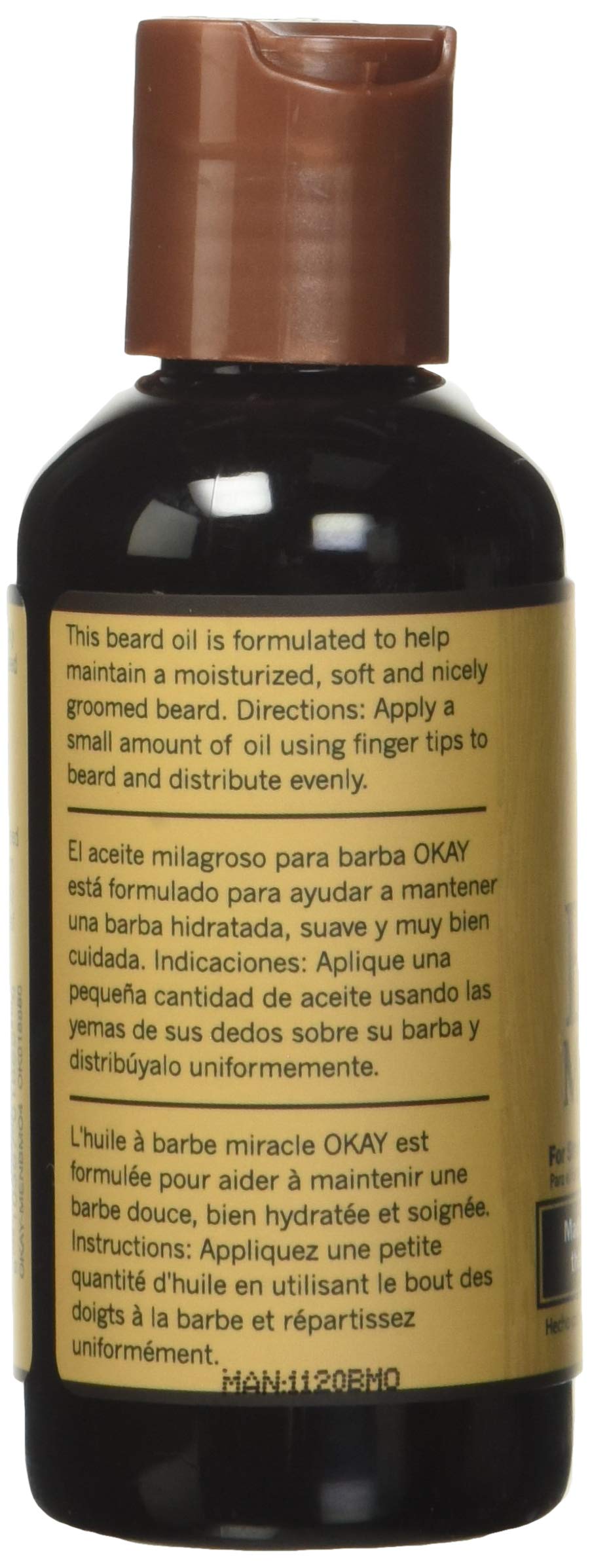 Okay Men's Beard Miracle Oil, 4 Oz