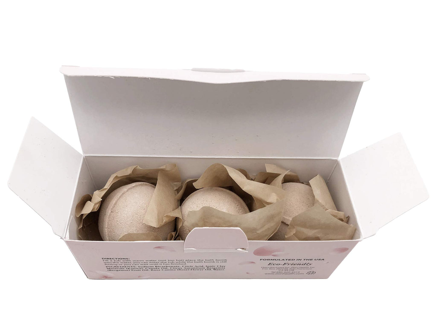 Bergamot Rose Hydrating Bath Bombs Zion Health 3 ct Bomb