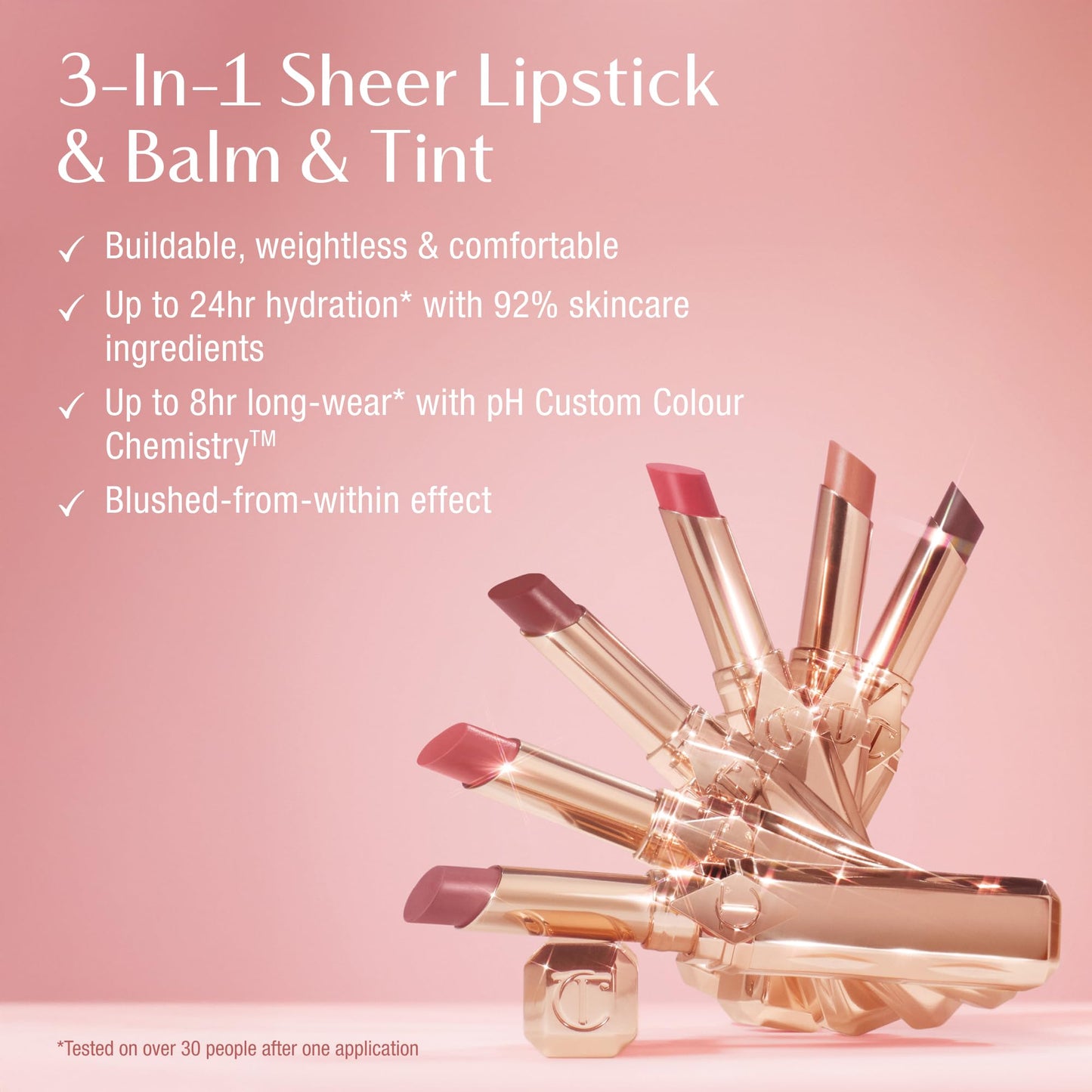 Charlotte Tilbury Pillow Talk Blush Balm Lip Tint - Long-Lasting, Buildable Sheer Tint with Peptides for Hydrated, Blushed Looking Lips - 24 HR Beauty and Personal Care Charlotte Tilbury