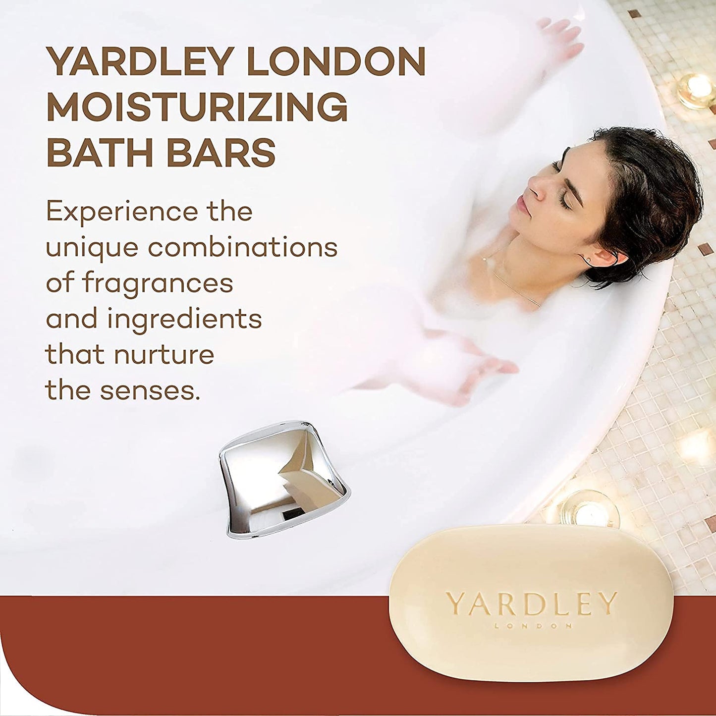 Yardley Moisturizing Bar Cocoa Butter 4.0 oz (Pack of 5)