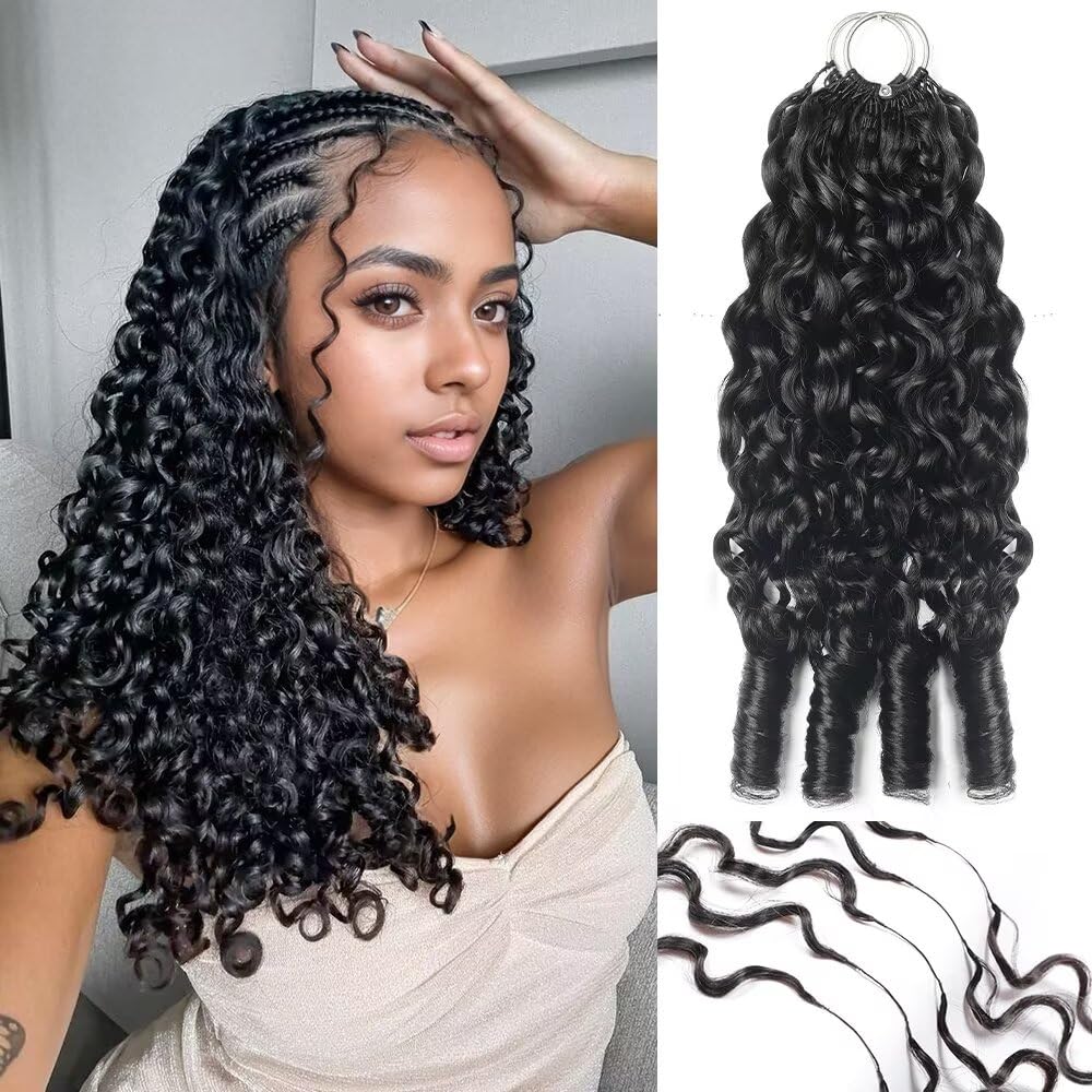 Human Crochet Hair for Black Women Burmese Curly Crochet Human Hair 22 Inch 50g Pre-Separated Wet and Wavy Knotless Feather Crochet Hair Extensions Beauty and Personal Care MORGENSTAR Default Title