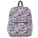 Fast Forward Hello Kitty Backpack for Girls, 16 inch, Red and Grey