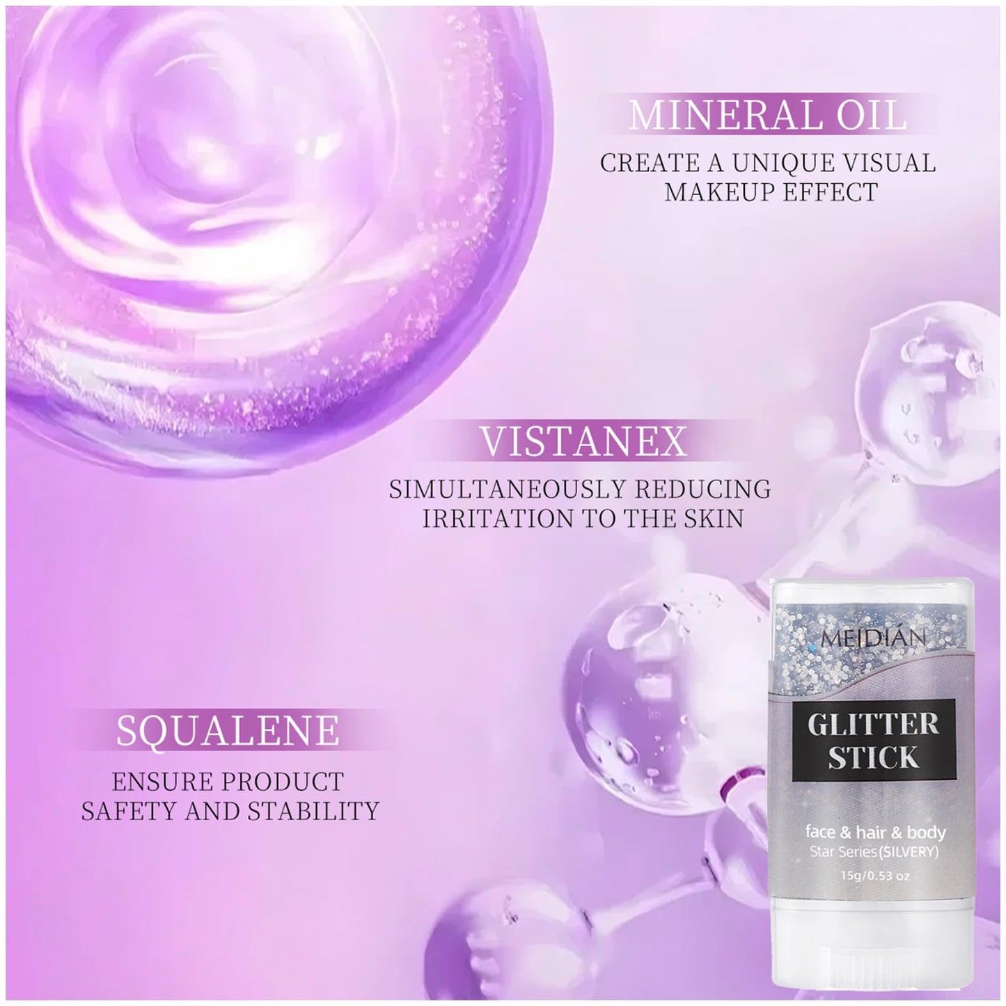 Silver Body Glitter Stick Sparkle Body Glitter for Women Glitter Face Paint for Party Festival Accessories Glitter