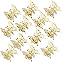 ISCRIO 12 Pcs Butterfly Hair Clips, Moving Wings Butterfly Metal Hair Barrettes, Hair Styling Accessories,Cute Hairs Pins Clip for Women and Girls