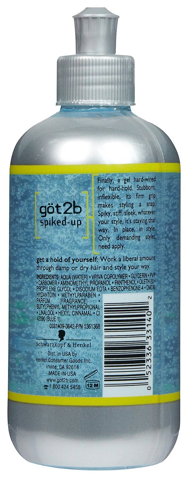 Got2B Spiked-Up Max Control Styling Gel, 8.5 Fl. Oz.