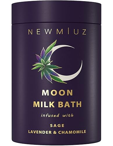 Cleansing Sage Moon Milk Bath Soak - Lavender Chamomile - Moisturize & Soften Skin Spiritual Stress Relief Gifts for Women Destress Luxury Spa Bath