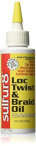 Sulfur8 Loc Twist and Braid Oil, 4 Ounce