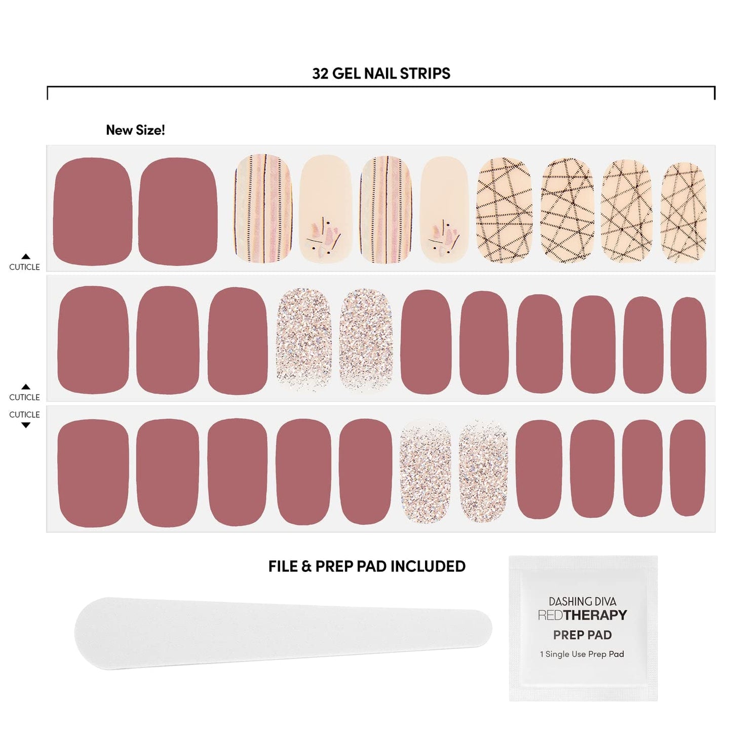Dashing Diva Gloss Ultra Shine Gel Nail Strips 34 Strips & Nail File (Inside Edition) Beauty & Personal Care Dashing Diva