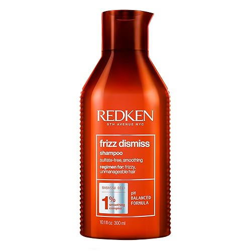 Redken Frizz Dismiss Shampoo | Sulfate Free Shampoo For Frizzy Hair | Gently Cleanses, Smooths, and Adds Shine | Weightless Long-Lasting Frizz Control