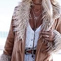 DoubleNine Bohemian Wrap Choker Layered Necklace Sets Retro Vegan Suede Lariat Beach Accessories with Coin Tassels for Women Girls (choker+necklace)