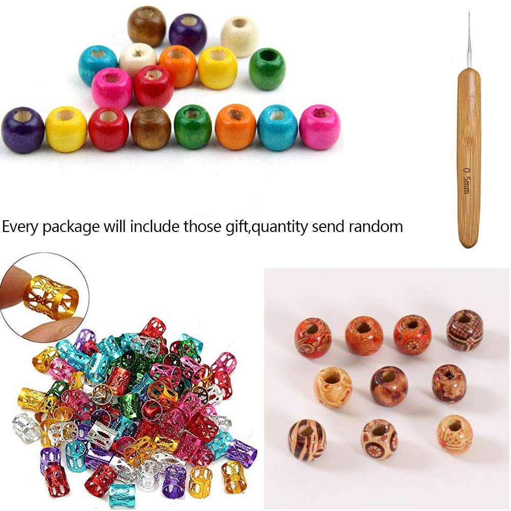 Aosome Dreadlock Extensions 20pcs/Pack Crochet Synthetic Dreads Extension 20inch Black