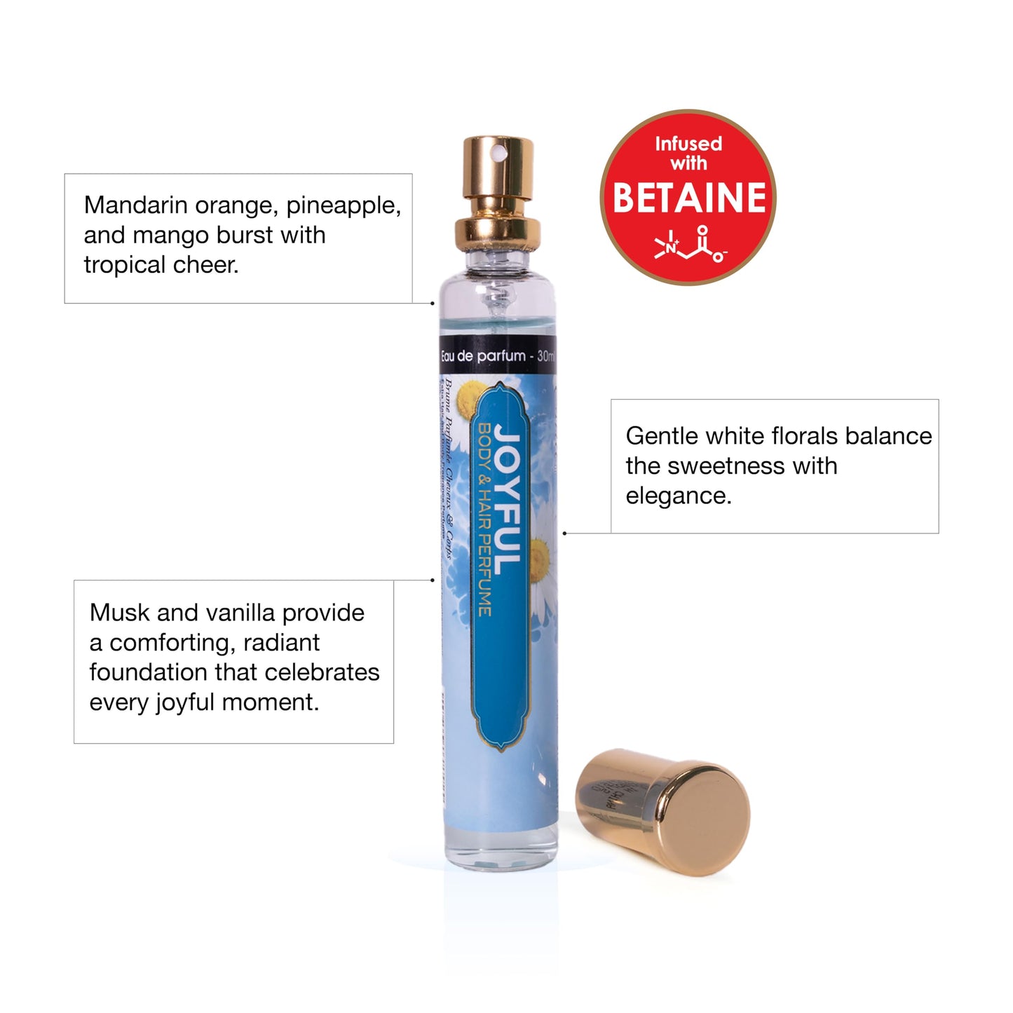 Esha Body & Hair Perfume Mist - Eau de Parfum for Women - Infused with Betaine - (JOYFUL) Beauty & Personal Care Esha