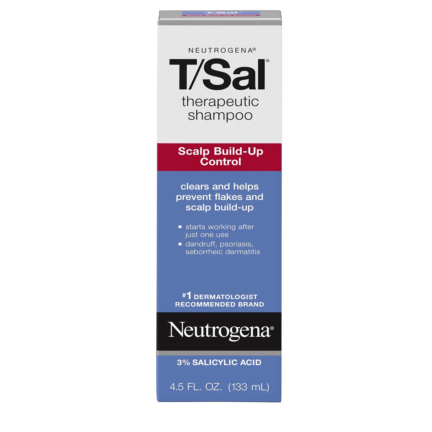 Neutrogena T/Sal Therapeutic Scalp Shampoo for Scalp Build-Up Control with 3% Salicylic Acid, Scalp Treatment for Dandruff, Scalp Psoriasis