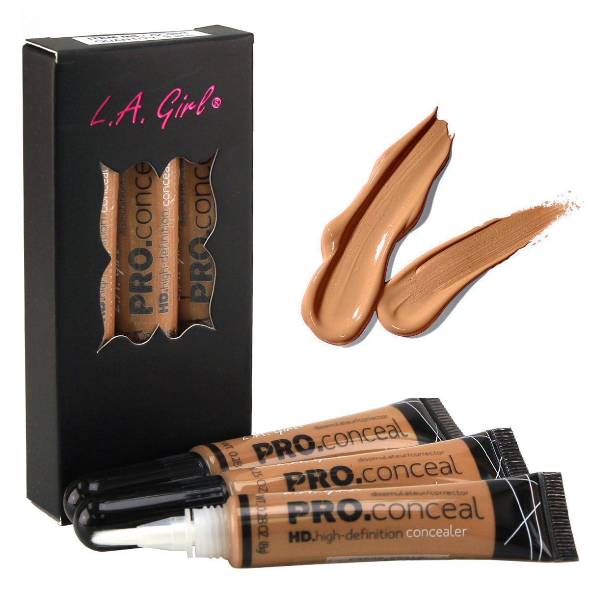 LA Girl HD Conceal High Definition Pro Concealer GC983 Fawn bundle 3-Pack