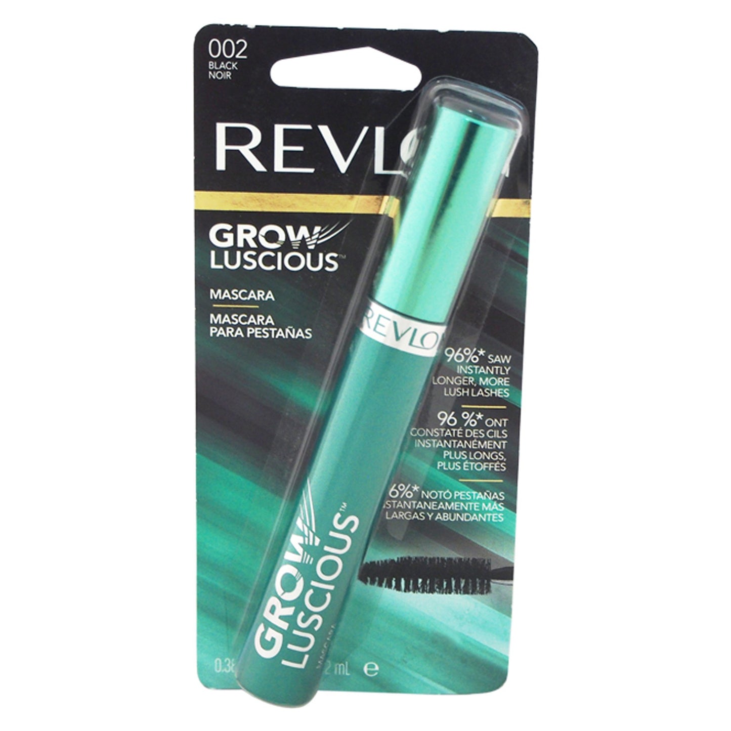Revlon Grow Luscious by Fabulash, 002 Black, 0.38-Ounce