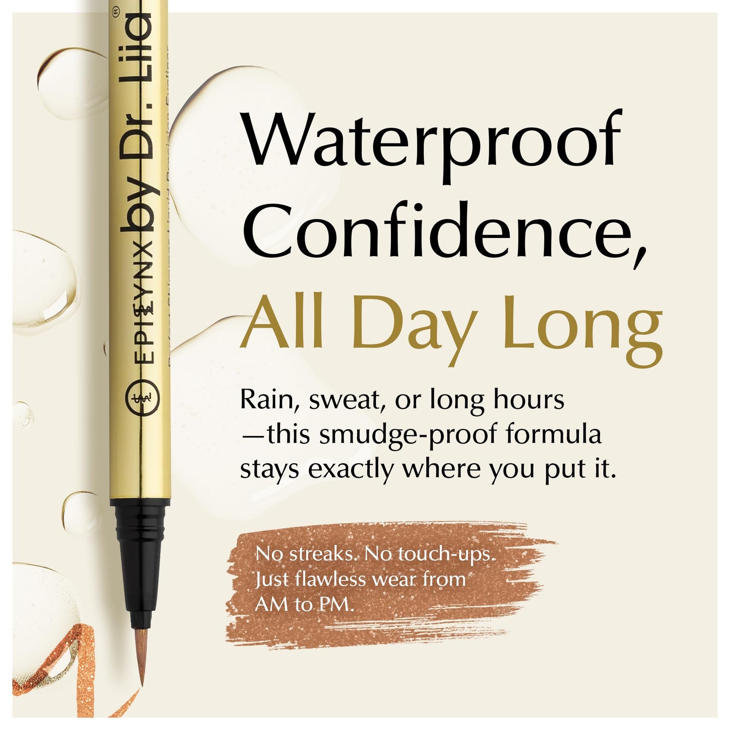 Liquid Eyeliner - Hypoallergenic Eyeliner with Fine Brush Tip, Long-Lasting Waterproof Eye Liner - Cruelty-Free, Vegan, Hypoallergenic, Gluten-Free