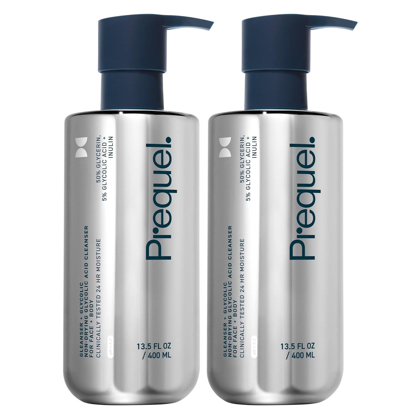 Prequel Glycolic Cleanser | 50% Glycerin Face + Body Wash, 13.5oz 2-Pack Beauty and Personal Care Prequel Default Title