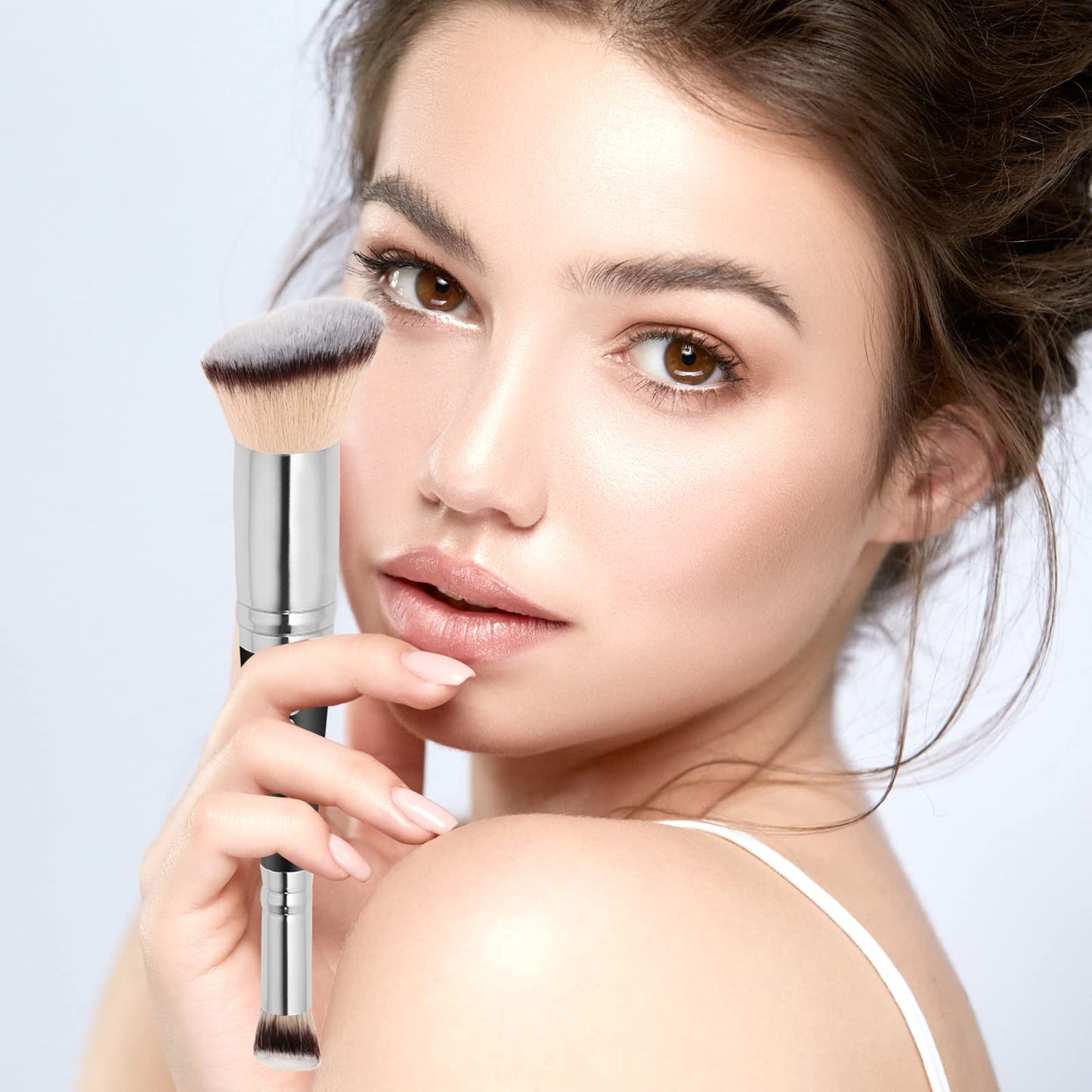 Daubigny Makeup Brushes Dual-ended Foundation Brush Concealer Brush Perfect for Any Look Premium Luxe Hair Rounded Taperd Flawless Brush Ideal Beauty and Personal Care Daubigny
