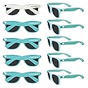 PartyGifts&beyond 10 Packs Bachelorette Sunglasses Bride Squad and Bride Sunglasses for Bachelorette Party, Bridesmaids Gifts, Wedding(Lake Blue