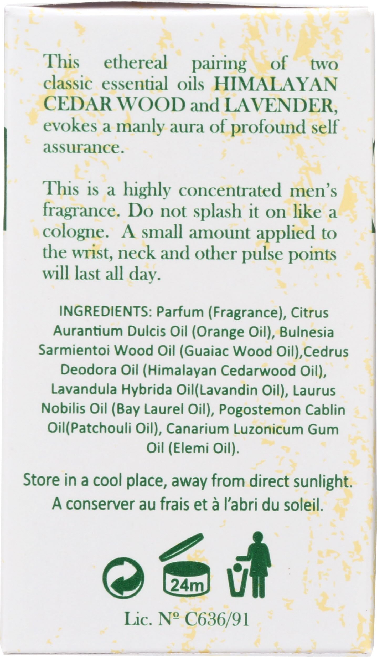 MAROMA Cedar Lavender Perfume, 0.33 FZ