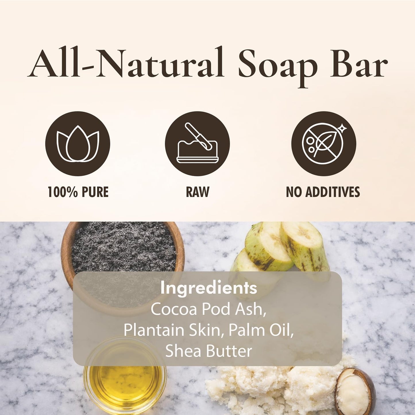 SAAQIN - Raw African Black Soap for All Skin Types, Black Soap Ideal for Acne, Wrinkles, Make-Up Removal, Hair & Body, Natural Glycerin Black African