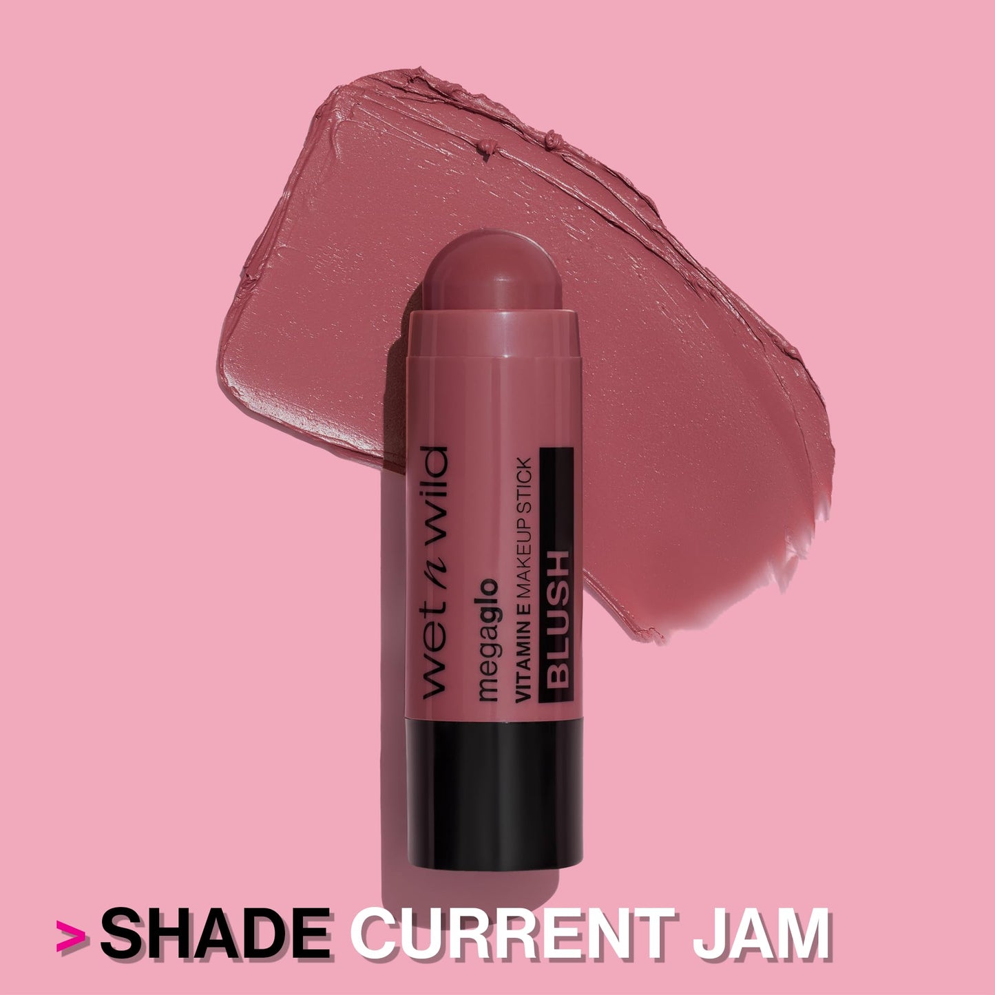 wet n wild MegaGlo Makeup Stick, Buildable Color, Versatile Use, Cruelty-Free & Vegan - Current Jam