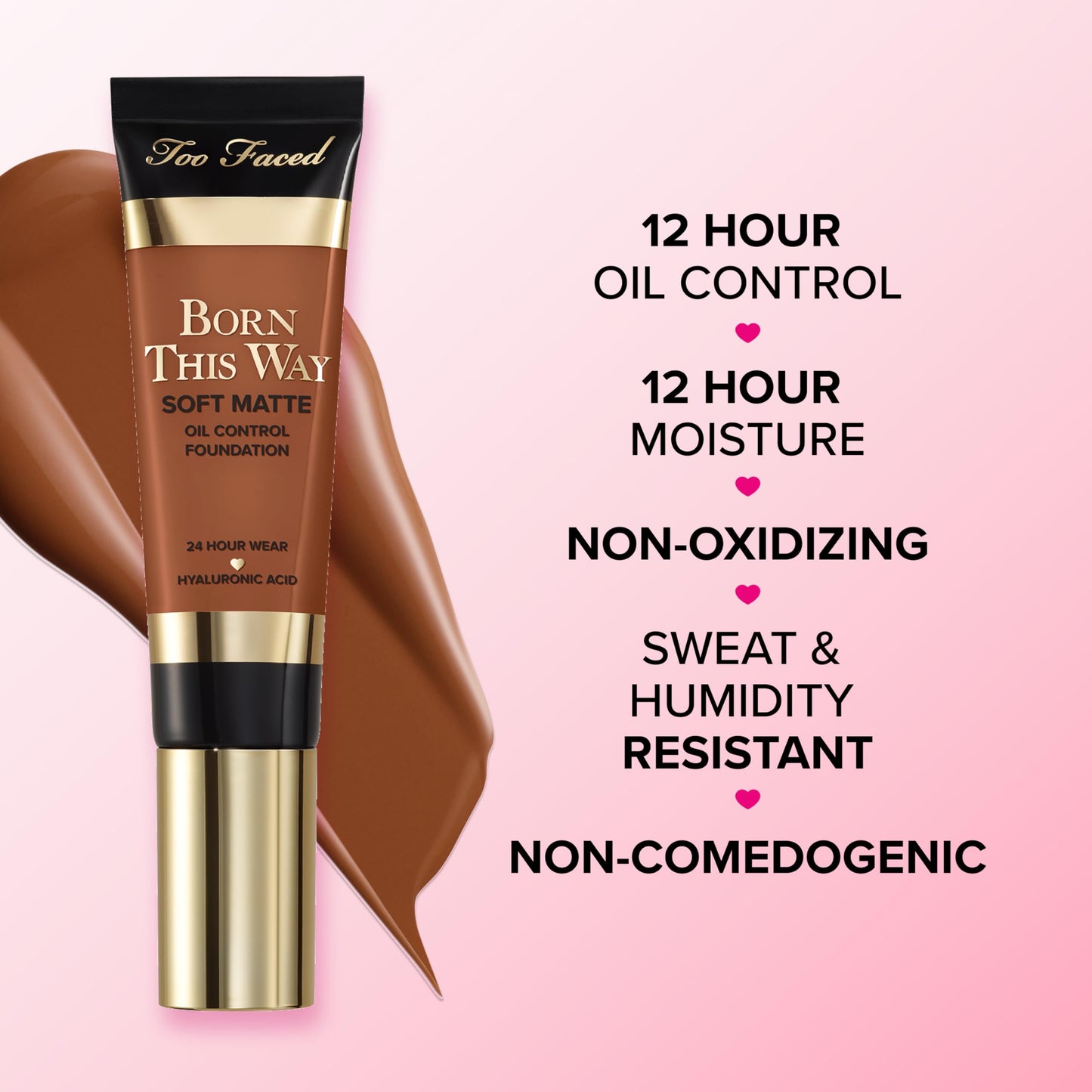 Too Faced Born This Way Soft Matte Foundation | Hydrating, Blurring, Waterproof, All-Day Oil Control Foundation that Helps Smooth Skin’s Appearance, 1 Fl Oz, Truffle