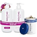 Routine Wellness Hair Thinning System, Anti-Thinning Shampoo & Conditioner Set Rose Hips + Hair Growth Supplement, Clinically Tested to Support Hair