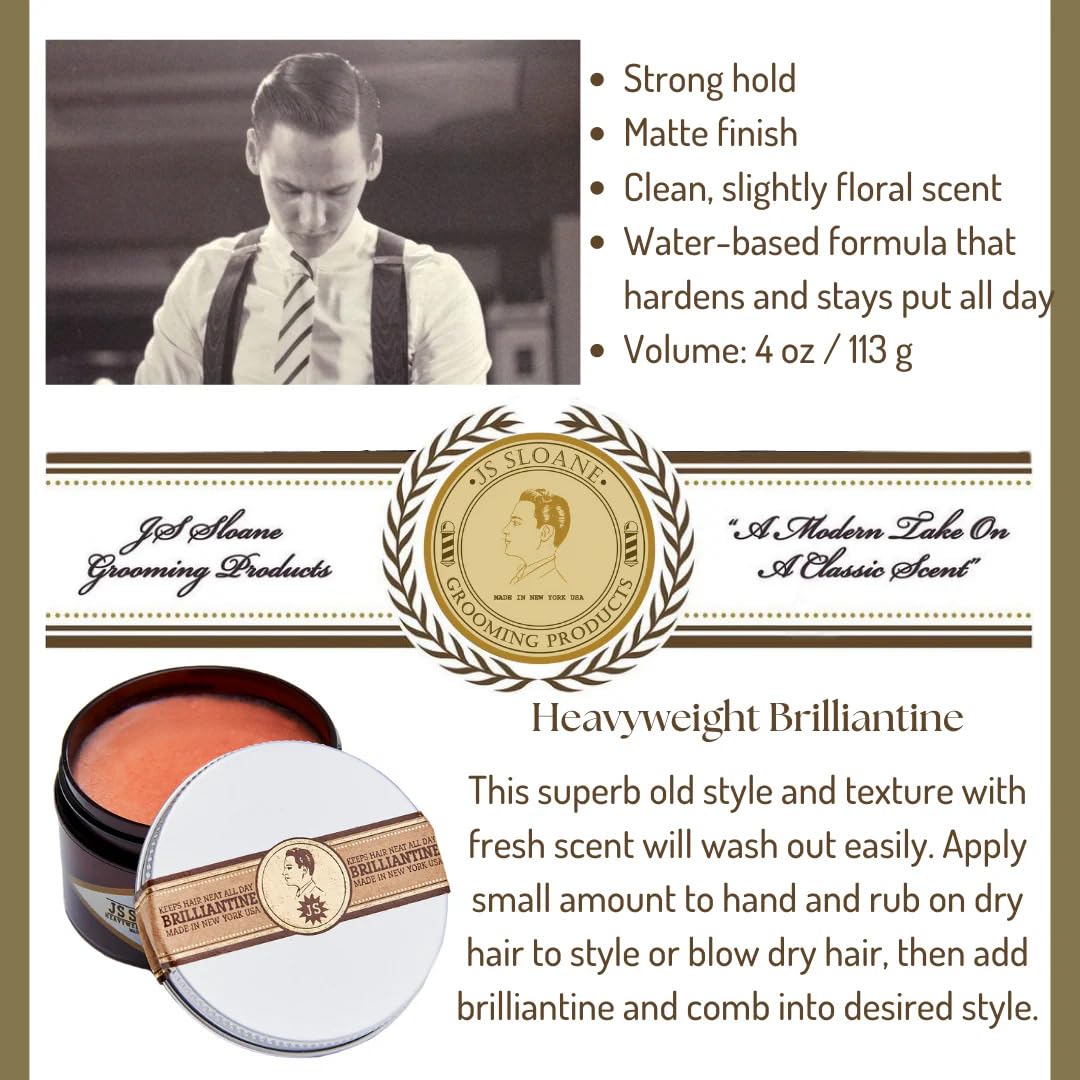 JS Sloane pomades Heavy Weight Brilliantine