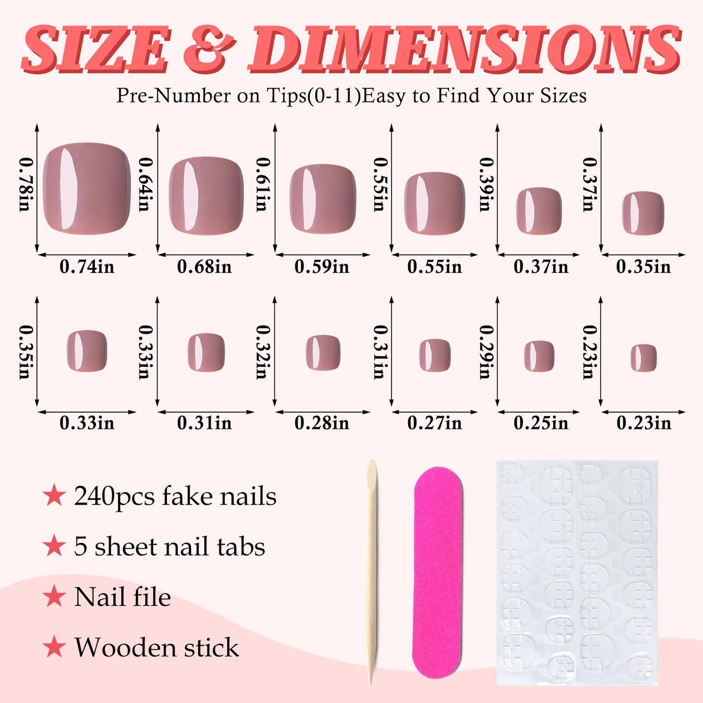 LuckForever 168pc Press on Toenails Women Fake Toe Nails with Glue Tabs, Coffee Fake Toenails Press on Nail Short Square Toe Nails Press ons Glue Beauty and Personal Care LuckForever